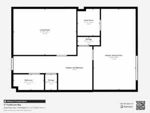 Floor plan of the ground floor at 37 Fauldhouse Way, Glasgow