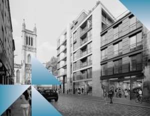 Artist impression of Artisan Real Estate development at Ingram Street, Glasgow